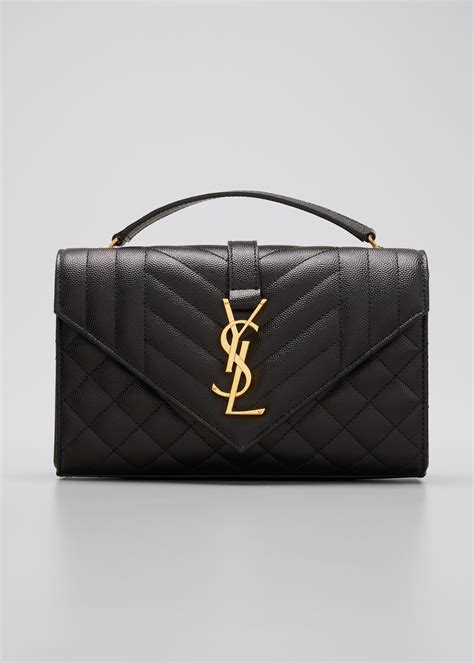 YSL monogram leather satchel bag